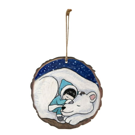 DDgui New Upgraded Lovely Christmas Round Wooden Hanging Animal Print Pendant DDgui LDD220922-1455