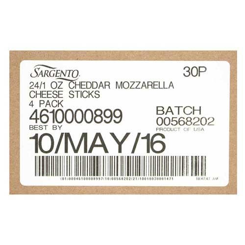 Sargento Mozzarella Cheddar Cheese Sticks, 24.1 Ounce -- 96 per Case.