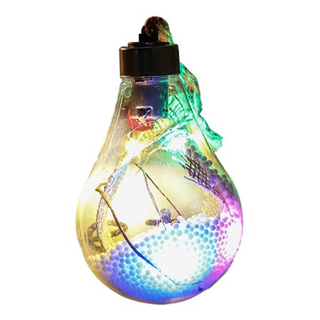 Zpjjj4#7540 LED Decoration Transparent Christmas Ball Festival Pendant Gift Hollow Ball P#7540 XH3