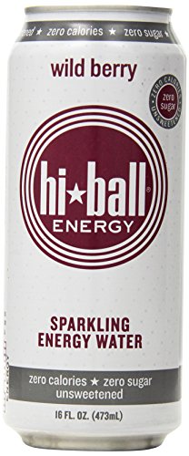 Hiball Energy Sparkling Water, Wild Berry, 16 Ounce (Pack of 12) thumbnail
