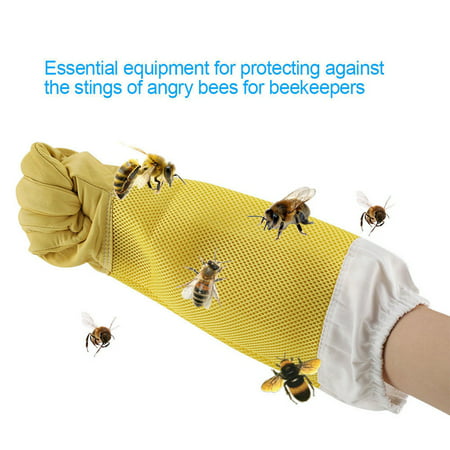 Beekeeping Gloves Goatskin Bee Keeping with Vented Beekeeper Long Sleeves - 2022 New Beekeeping Gloves Goatskin 81DD2-#4973