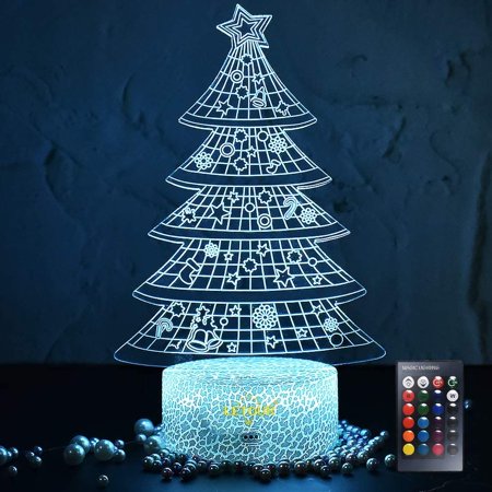 BLUUXIN Night Light for Kids Baseball 3D Night Light Porpoise Illusion Lamp with Remote Control 16 Color Changing Xmas Halloween Birthday Gift for Chi