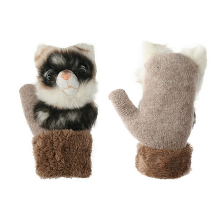 MIANHT Animal Pattern Gloves Autumn and Winter Warmth Plush Knitted Decor Women - 2022 Animal Pattern Gloves a-#9585 2022