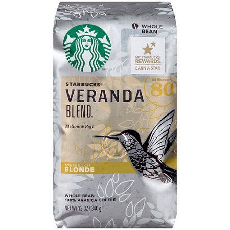 Starbucks Veranda Whole Bean 12 Oz Bag (Pack of 2)