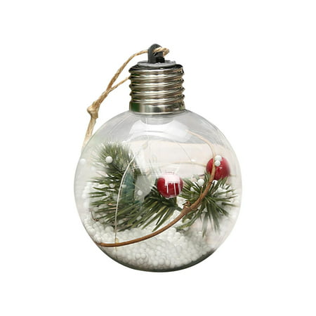 MIANHT Christmas LED Transparent Christmas Ball Christmas Tree Pendant Glowing - 2022 Christmas LED Transparent L-#4542