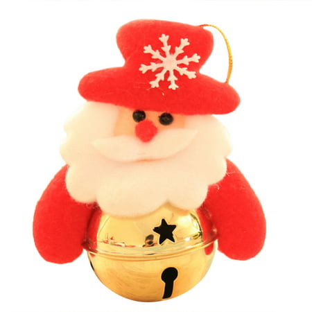 Buodes Metal Art Wall Decor Christmas Plush Ball Doll Pendant Ski Snowman Pendant Christmas Tree Pendant
