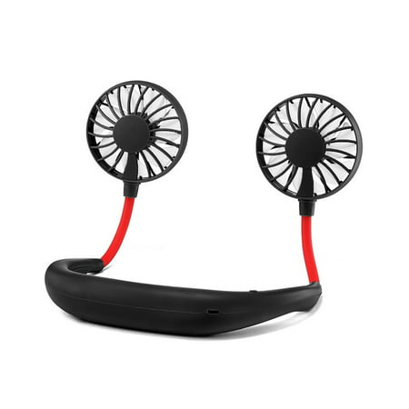 Usupdd Hanging Neck Cool Fan Rechargeable Portable USB Neckband Lazy Neck Hanging Style Dual Cool Fan 2022 New Home Decor 220905-6222