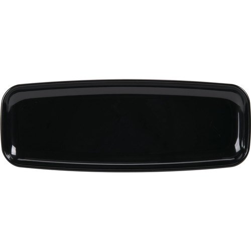 Sabert 9318 Mozaik 17 1/2 X 6 1/2 Black Plastic Platter / Catering Tray - 5/Pack