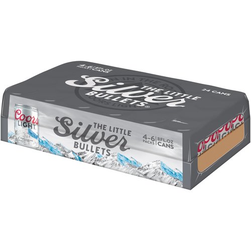 Coors Light Lager Beer, 24 Pack, 8 Fl. Oz. Cans, 4.2% ABV