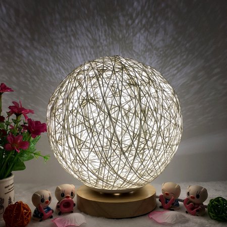 DDgui New Upgraded 3D USB Charging LED Rattan Moon Night Light Moonlight Table Desk Moon Lamp DDgui WAA220921-4962