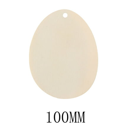 Wooden Easter DIY Wooden Blocks with Twines Rope 10 Small Pendants in a Pack A18-Z#9764 2022 Newest Wooden Easter DIY