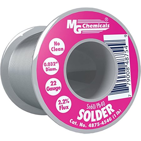 MG Chemicals - 4875-454G 4875 60/40 No Clean Leaded Solder  0.032  Diameter  1 Lbs Spool