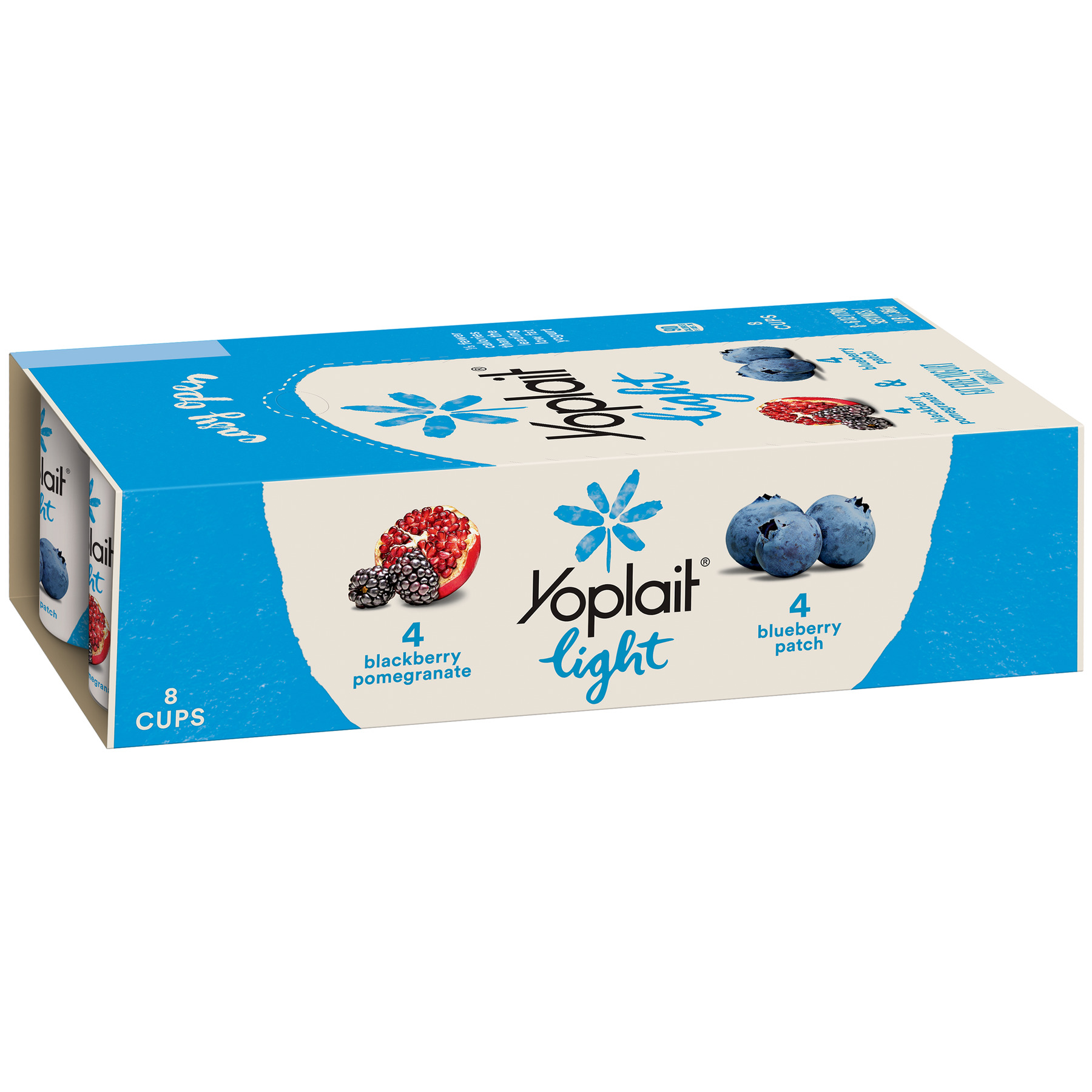 Yoplait Light Blackberry Pomegranate/Blueberry Fat Free Yogurt Variety Pack 8 Count