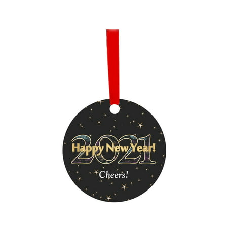 MIANHT 2021 New Year Wishes PVC Pendant Home Christmas Tree Decoration - 2022 2021 New Year N-#9598