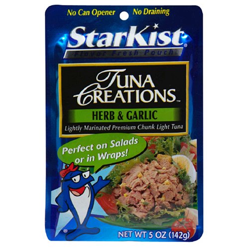 Starkist Tuna Creations, Herb & Garlic, 4.5-Ounce Pouches (Pack of 12)