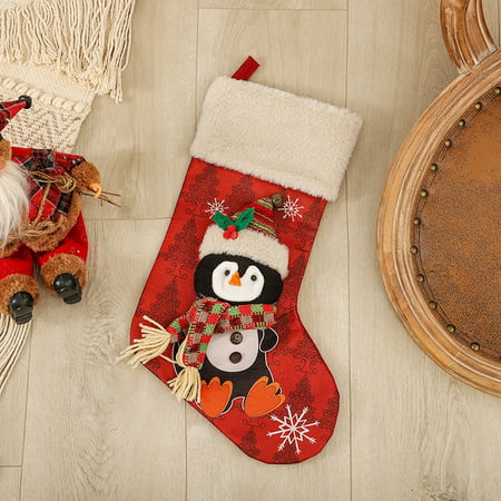 Miximx Christmas Decoration Socks Festival Printing Gift Bag Pendant Candy Bag - Gifts Ltz MiximxChristmas Decoration Socks a-a#18220