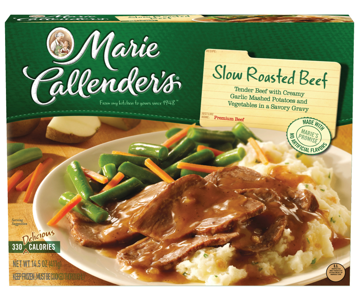 Marie Callender's, Slow Roasted Beef with Garlic Mashed Potatoes in Savory Gravy