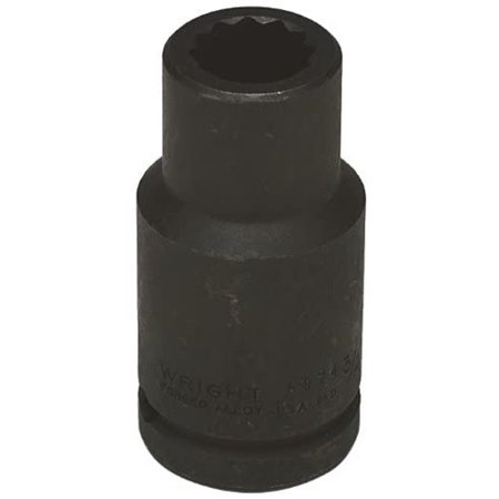 Wright Tool 6974 3/4-Inch with 3/4-Inch Drive 12 Point Deep Impact Socket   Black