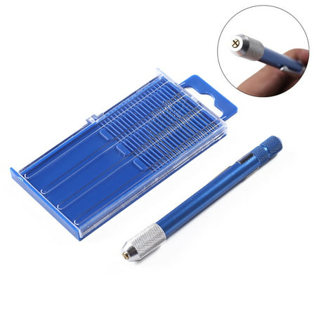 Usupdd New New 21 Pcs Mini Micro-Drill Bits Set & Aluminum Hand Drill & Case for Hobby Usupdd WDD220817-6858