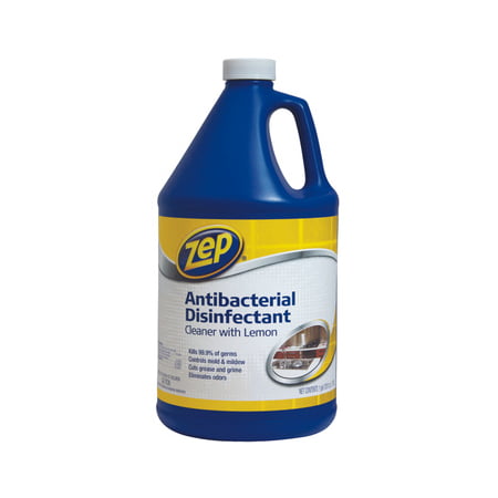 Zep ZUBAC128 Antibacterial Disinfectant Cleaner Lemon Scent 128 Oz