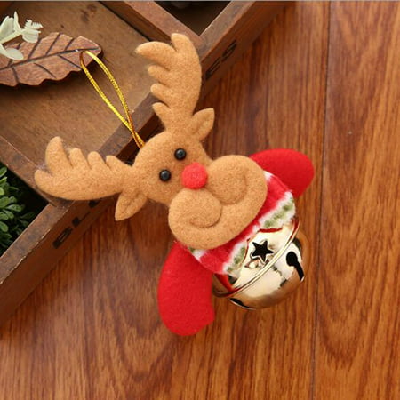 DDgui New Christmas Decoration Santa Claus Bear Deer Snowman with Bell Pendant 1PC DDgui LBB220920-5674