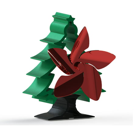 DDgui New Upgraded 5 Blades Heat Powered Stove Fan Christmas Tree Shaped Fan for Indoor Stove Firep DDgui LEE220922-4973