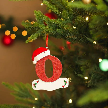 Usupdd New Fashion Christmas Little Red Hat Letter Pendant DIY Writable Name 26 Letter Pendant - 2022 New Toys Christmas Little Red a-a#2564