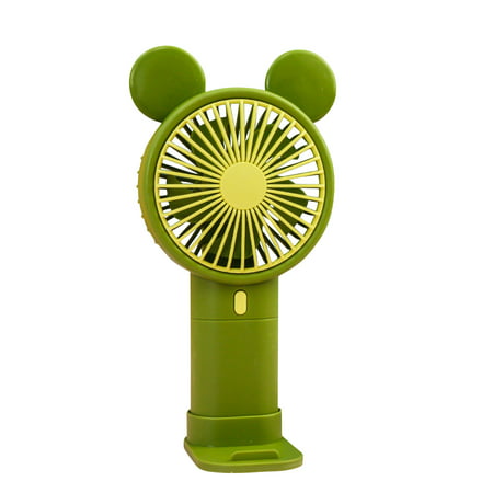 FengLS Cute Cartoon Rabbit Fan Children S Day Gift Student Handheld Fan Bracket Fan Desktop Mini Fan 09-Decor-10A#11808 Ideal Gift Cute Cartoon Rabbit