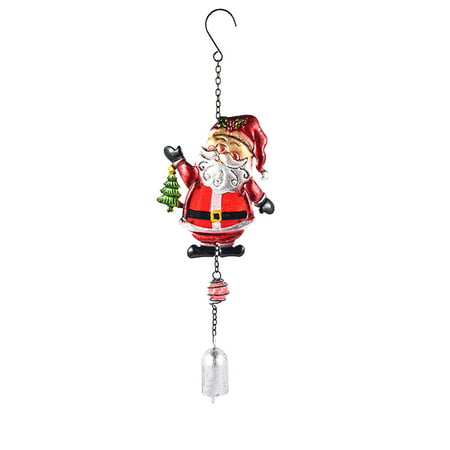 Usupdd Creative Metal Iron Wind Chime Pendant Christmas Series Glass Color Painting and Painting Usupdd WANG220811-3535