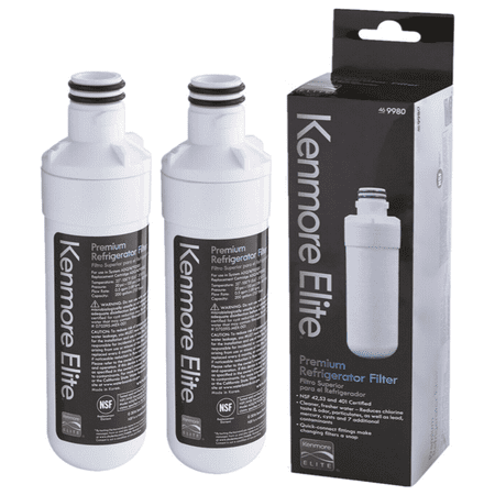 2 Pack Kenmore Elite 9980 469980 Refrigerator Water Treatment Filter