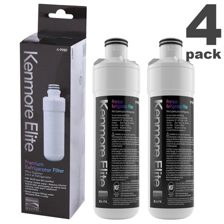 4Packs Kenmore Elite 9980 LT1000PC Refrigerator Water Filter