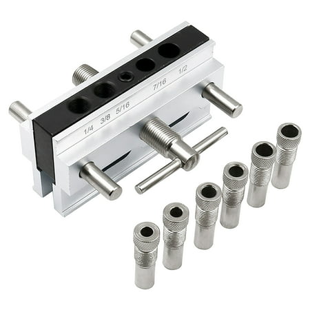 MIANHT Self Centering Doweling Step Drill Guide Bushings Set Wood Dowel Woodworking - 2022 Self Centering Doweling N-#4542