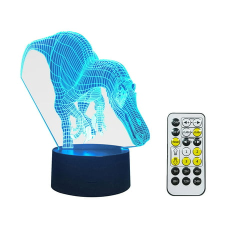 Usupdd Children 3D Dinosaur Night Light 7 Color Variations USB Dinosaur Night Light Children S Birthday Gift Home Decoration Usupdd WANG220811-5674