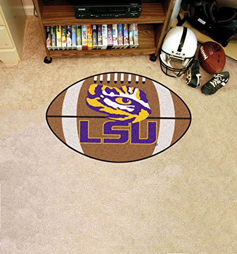 FANMATS NCAA Louisiana State University Tigers Nylon Face Football Rug thumbnail
