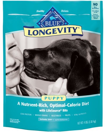 Blue Buffalo Longevity Dry Food for Puppies, 4-Pound Bag