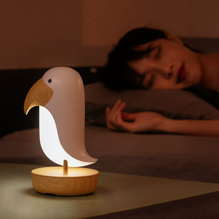 Miximx Wooden Night Light USB Rechargeable Dual Purpose Light Bedroom Warm Reminder Light No Buetooth - New Novel Wooden Night Light LTZ#18220