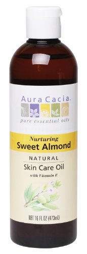 Aura Cacia Nurturing Sweet Almond Natural Skin Care Oil, 16-Ounce Bottle