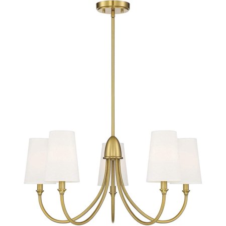 LueInJoy 1-2540-5-109 Cameron Polished Nickel 5 Light Chandelier (29 W X 13H)