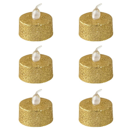 FengLS 6PCS LED Electronic Candle Night Light Christmas Atmosphere Lights Decoration 10-MYF HAPPY-06A#4542 LUCKY MYF6PCS LED Electronic