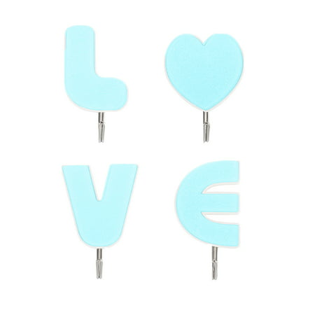 Miximx 1 SET Love Plastic Thickened Adhesive Hook Single Hook Clothes Hook Strong Hook - Gifts Ltz Miximx 1 SET Love a-a#4804