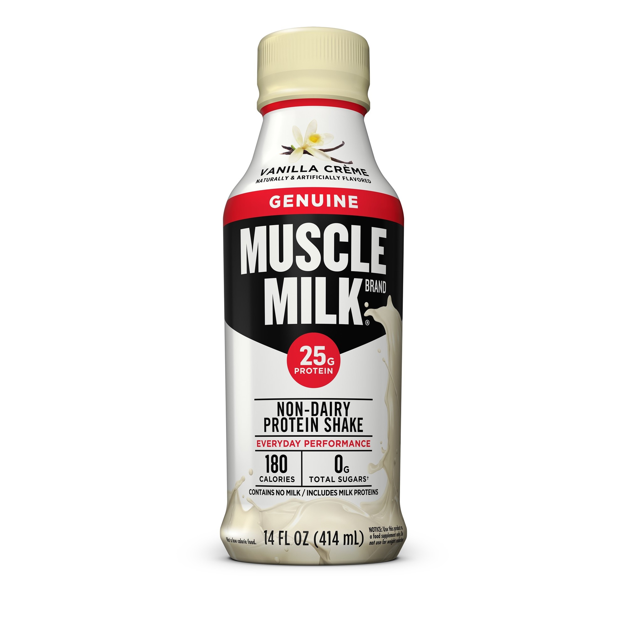 Muscle Milk Genuine Non-Dairy Protein Shake, Vanilla Creme - 14 Fl Oz
