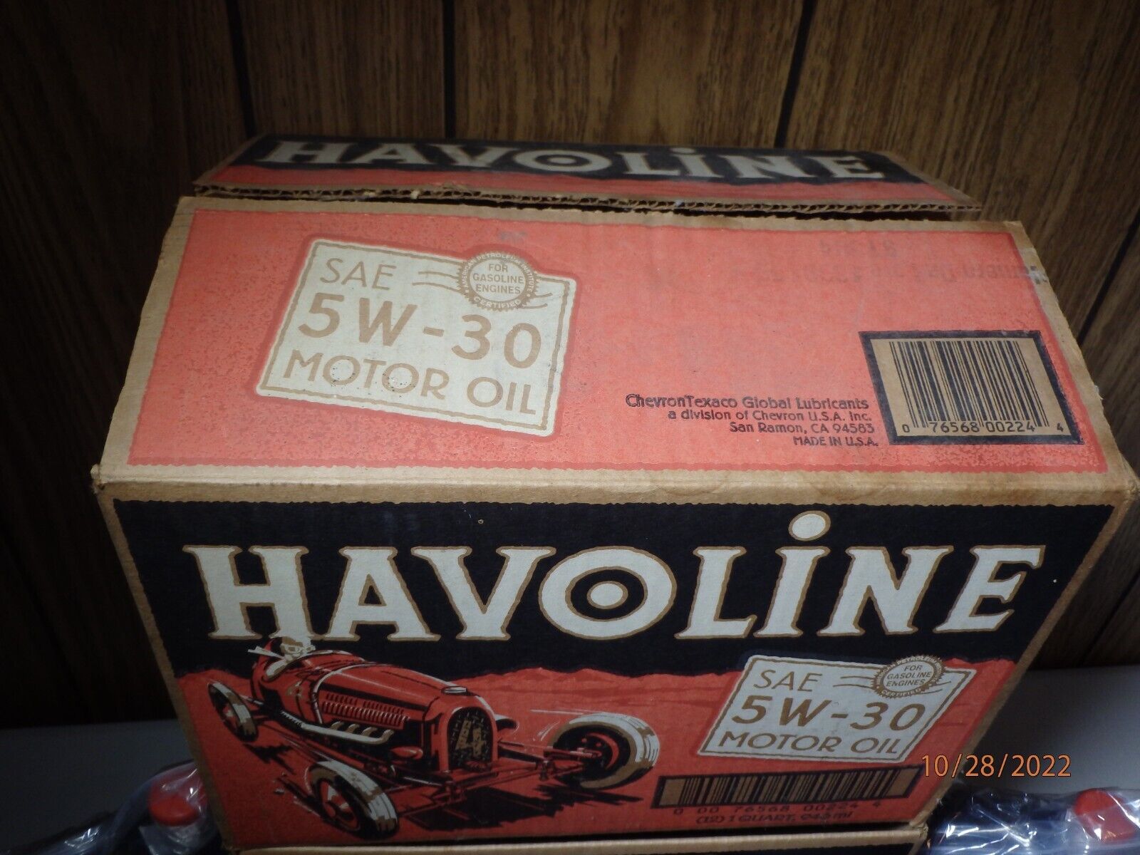 NOS Vintage HAVOLINE OIL 100th ANIV 5W-30-12-1 Qt Container + Boxes API Grade SL thumbnail