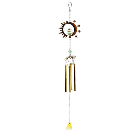 MIANHT Sun Moon Wind Chime Metal Luminous Creative Ornaments Garden Balcony Pendant - 2022 Sun Moon Wind Q-#6678