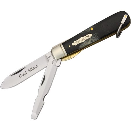 Electrician Fold Knife  SS Blade  Black Buffalo Horn Handle  Fold Synthetic Hawkbill Black My Hawkbill Blade Knife Utility Mini 1137 1136..  by Rough 