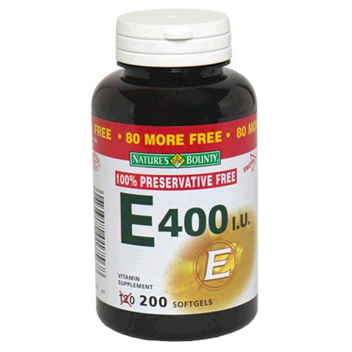Nature's Bounty Vitamin E  400IU, 200 Softgels  (Pack of 3)