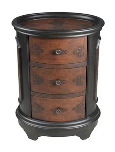 Sterling Furnishings 24-9253 Solid Wood3 Drawer Side Table