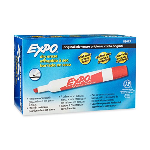 Expo Original Dry Erase Markers, Chisel Tip, 12-Pack, Assorted Colors thumbnail