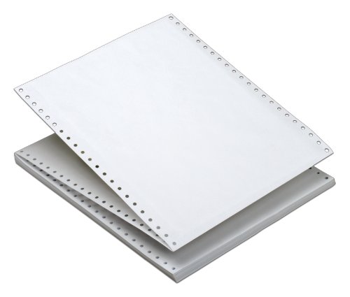 TOPS Continuous Computer Paper, Plain White, 1 Part, Removable 0.5 Inch Margins, 20 Lb. Stock, 9.5 X 11 Inches, 2700 Sheets (5509)