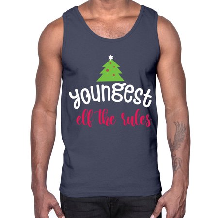 Youngest Elf the Rules Style 1253#- Christmas- Cotton Tank