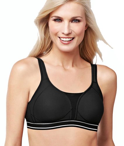 Amoena Bra: Low-Impact Sports Bra 2654, Women's, Size: 36 Dd, Black
